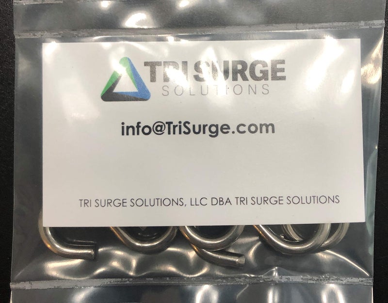 Tri Surge S Hook - Marine Grade 316 Stainless Steel 1.56" Long, 5/32" Thick Metal Hook for Hanging and Utility Use (4) S-Gancho - Image 2